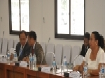 Sua Excelência Sra. Maria Domingas F. Alves,Ministra da Solidaridade Social, Sr. Julio Tomas Pinto Secretario de Estado da Defesa e representante delaegado de Nepal  na Conferência do G7 + Estados Frágeis