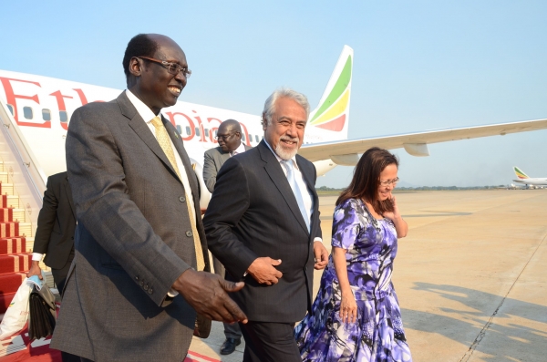 Chegada do Primeiro-Ministro ao Sudão do Sul