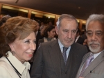 Xanana Gusmão greets General Ramalho Eanes, former President of the Republic,  and his wife present at the launch