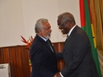 Prime Minister on a work visit to São Tomé and Príncipe – received by the President of the Republic