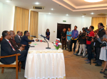 Cerimónia de apresentação do “Retrato do mandato do VI Governo Constitucional”, no dia 4 de agosto, no Ministério dos Negócios Estrangeiros e Cooperação.