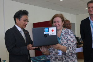106532926 2646523888938843 4147346890302410549 o 300x199 Japan and UNICEF offer computer equipment for national birth registration system