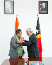  Ministro de Estado dos Negócios Estrangeiros da Índia Visita Timor Leste para Discutir Cooperação Bilateral e Abertura da Embaixada Indiana