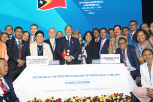  Timor Leste assina protocolo de adesão à Organização Mundial do Comércio