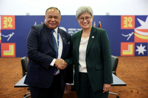  Sorumutuk Bilaterál entre Ministru Negósius Estranjeirus Timor Leste no Austrália, ne’ebé realiza durante Simeira ASEAN Austrália