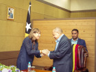 Ministro Agio Pereira Recebe Representante Residente Do Banco Asiático De Desenvolvimento Em Visita De Despedida